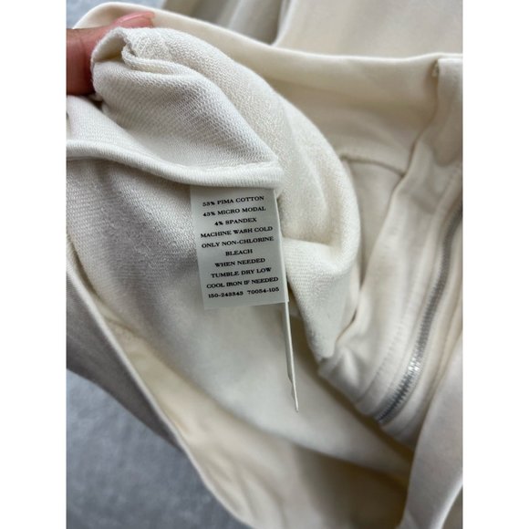 Ann Taylor Womens Jacket Coat Beige Zip Up Stretch Mock Neck Pockets M - Picture 8 of 9